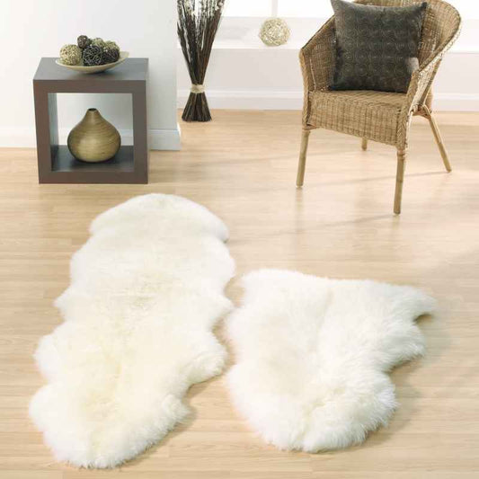 Genuine Sheepskin Animal Fur Rugs in Natural