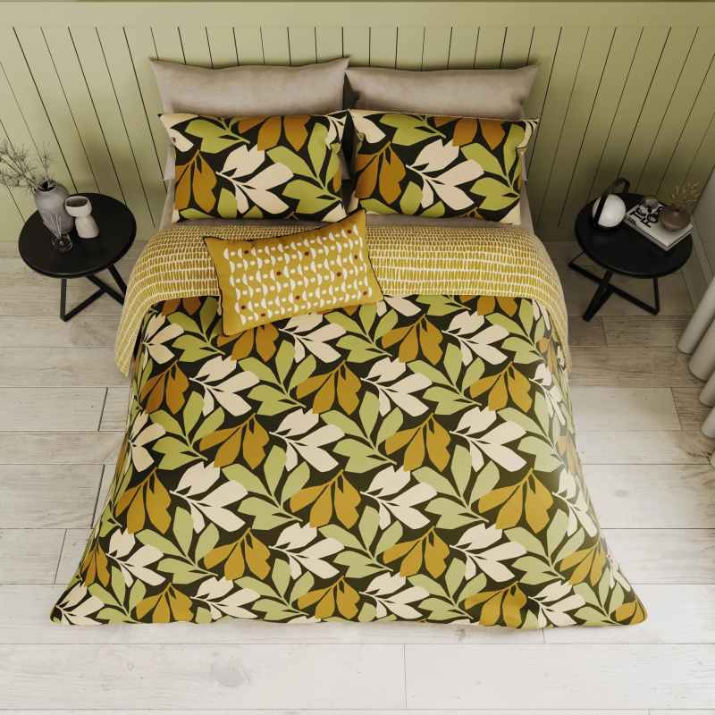 Otto Bedding by Helena Springfield x Simply Scandi in Chartreuse Yellow