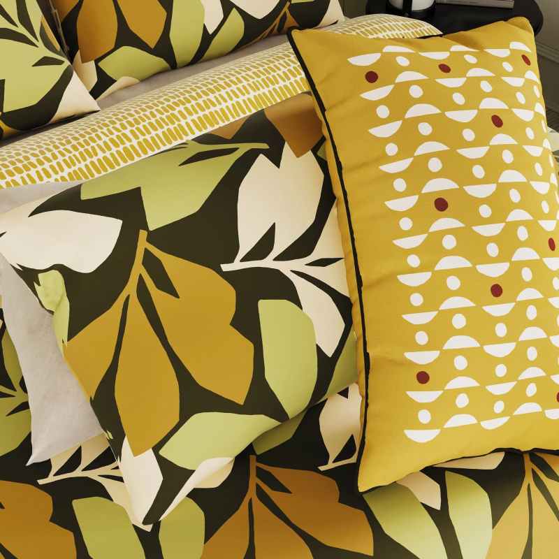 Otto Bedding by Helena Springfield x Simply Scandi in Chartreuse Yellow