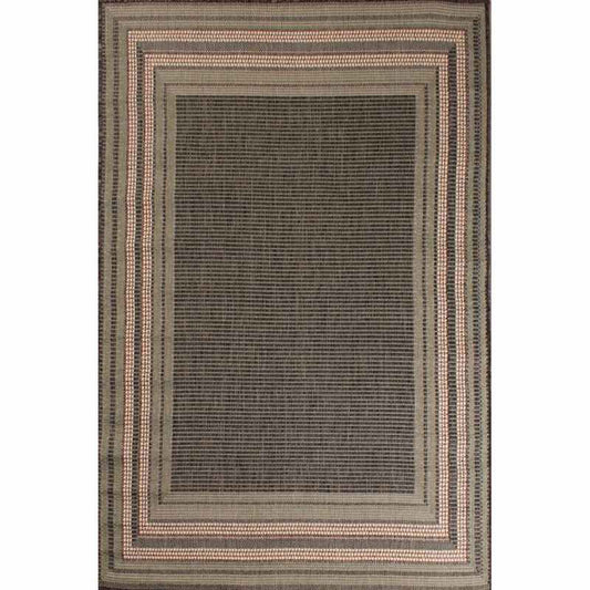 Indoor Outdoor Border Rugs in Aqua by Rugstyle