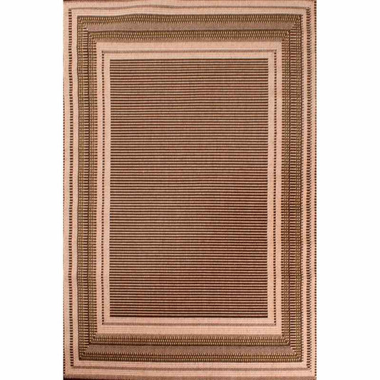 Indoor Outdoor Border Rugs in Natural by Rugstyle