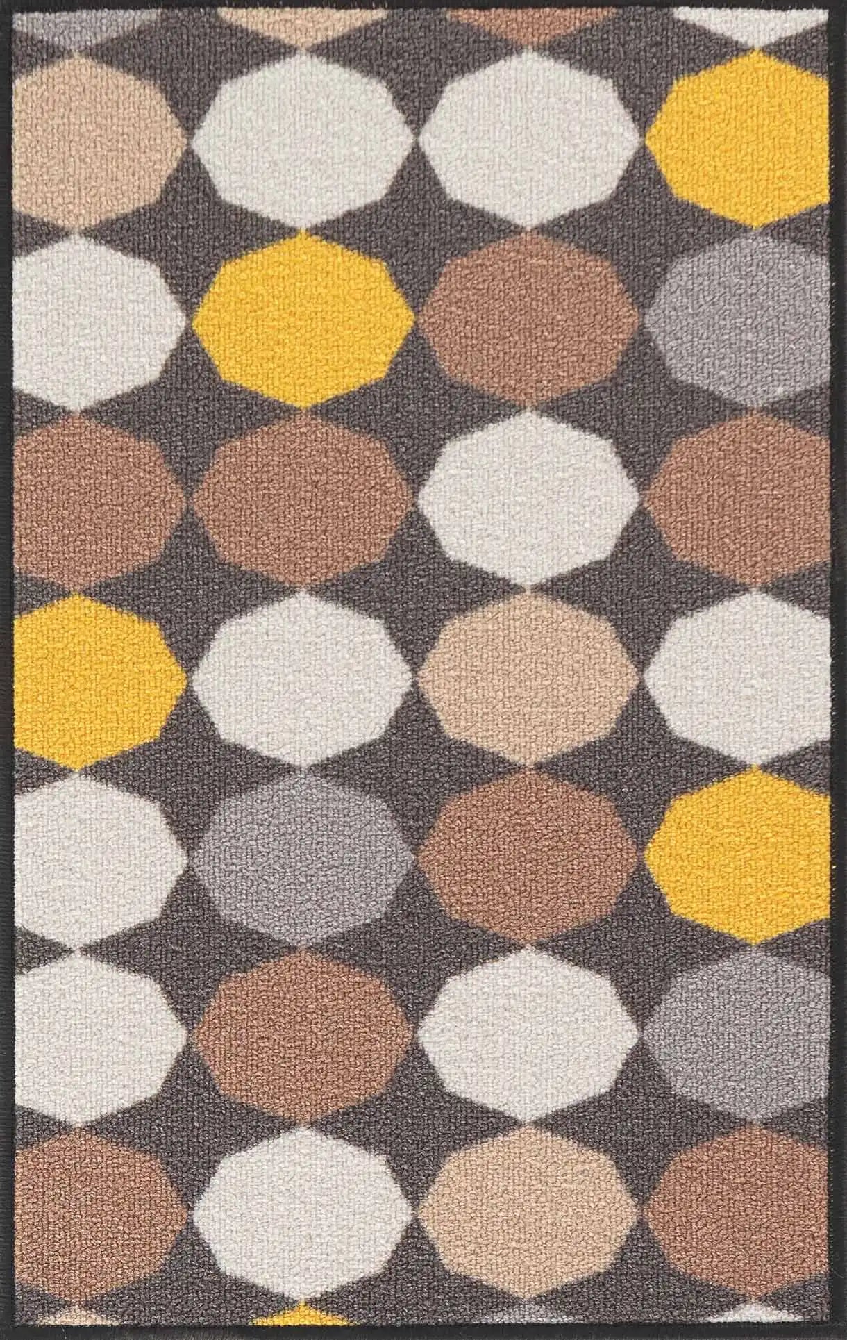 Washable Gel-Back Havana Oval Gold Rug