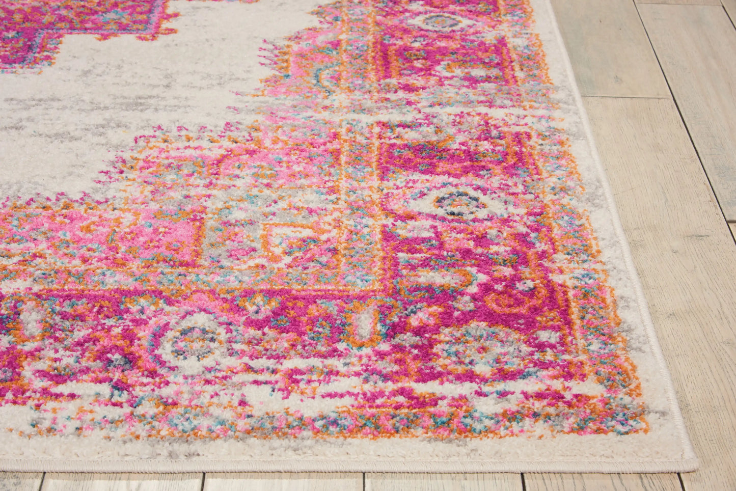 Passion Nourison PSN03 Ivory Fuchsia Rug RS