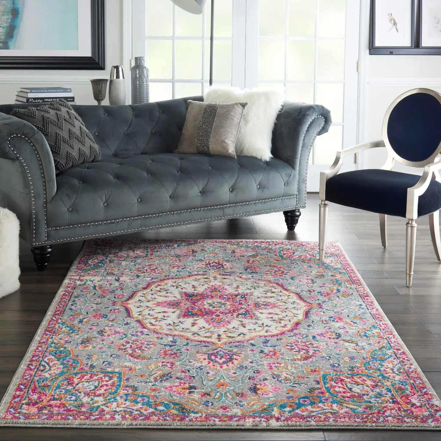 Passion Nourison PSN22 Grey Multi Rug RS