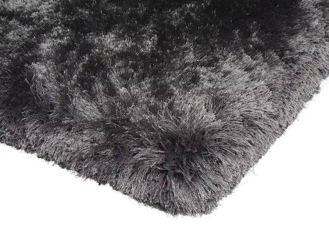 Asiatic plush plush slate Grey Living Room Shaggy Rug.