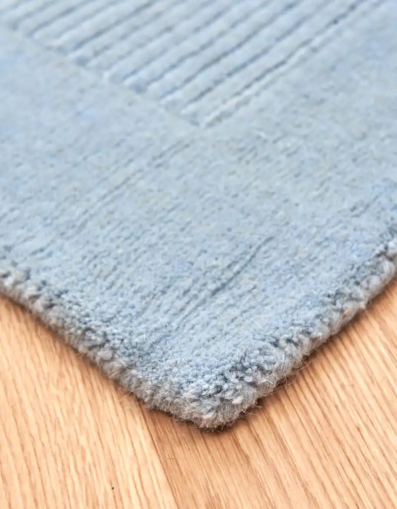 Asiatic york york duck egg Blue Living Room Wool Rug.