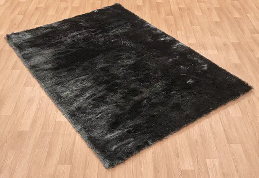 Asiatic whisper graphite Grey Living Room Shaggy Rug.