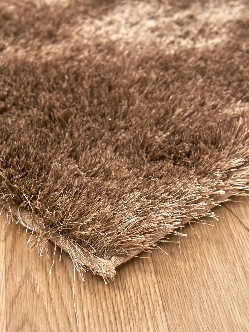 Asiatic whisper mocha Brown Living Room Shaggy Rug.