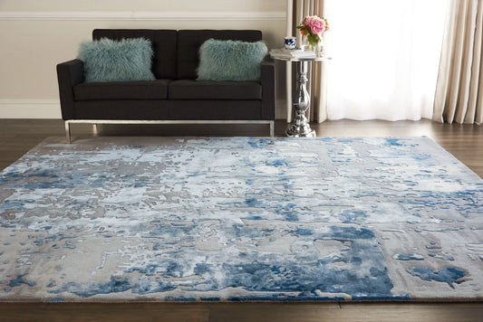 Prismatic PRS10 Blue Grey Rug RS