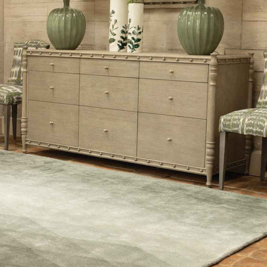 Pentle Wool Rugs by Designer William Yeoward in Jade Grey