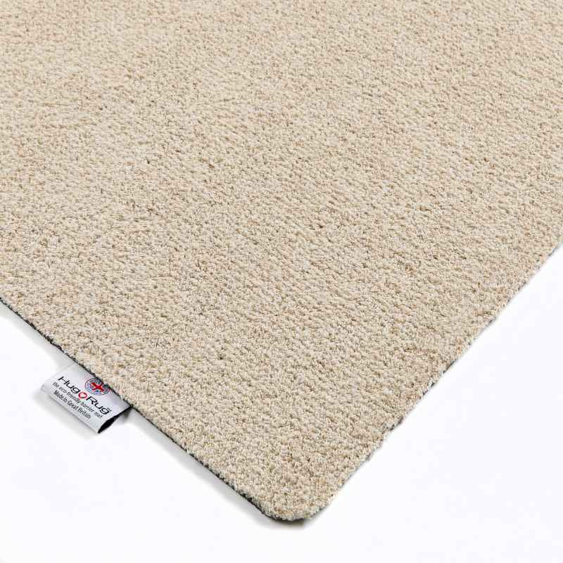 Plain Fleck Washable Hug Rug Doormat in Beige