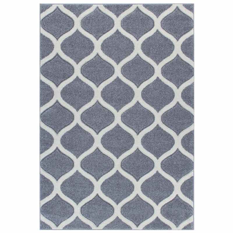 Portland Arabesque Trellis Rugs 1095 1 in Grey Cream