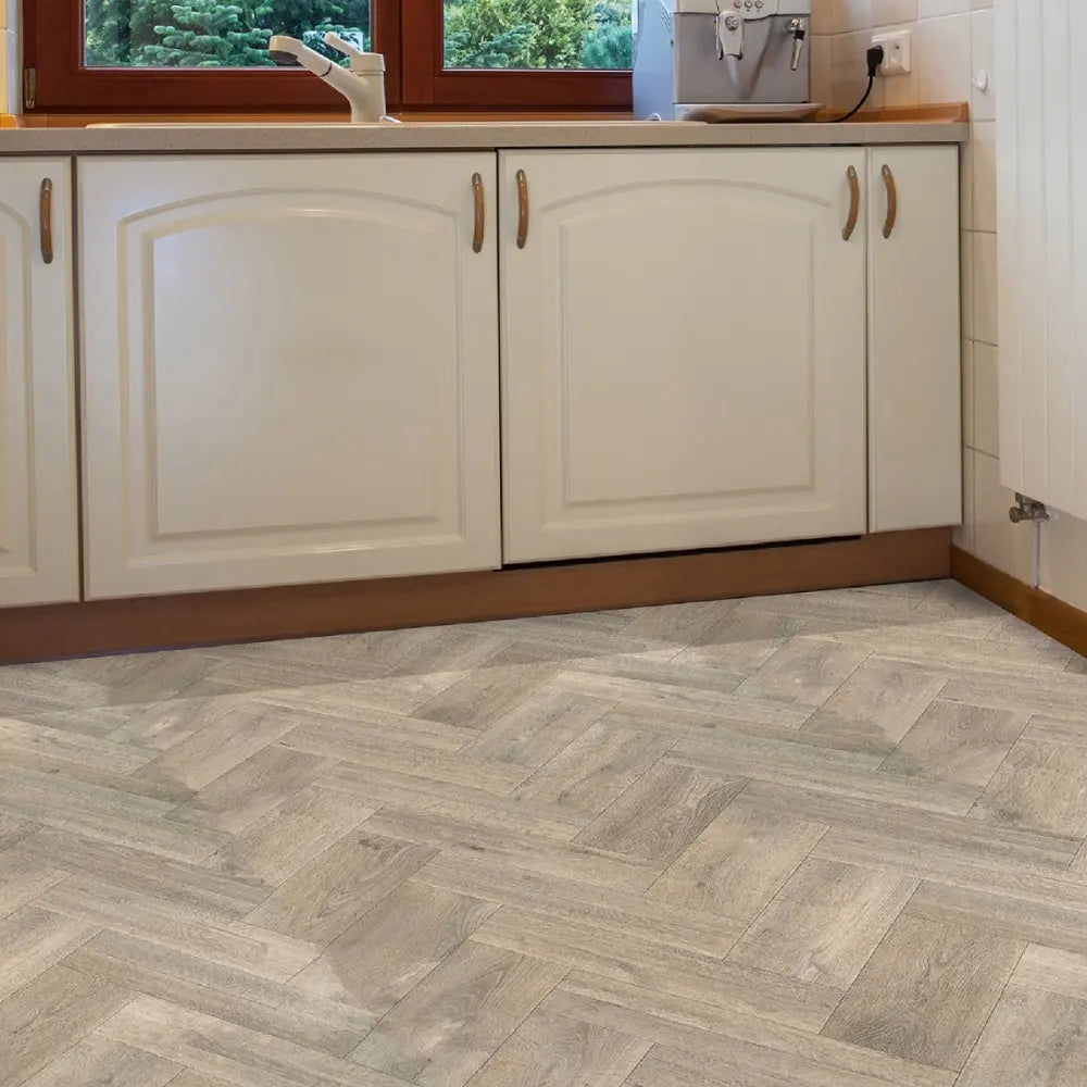 Pre-Cut Vinyl Herringbone Effect RS