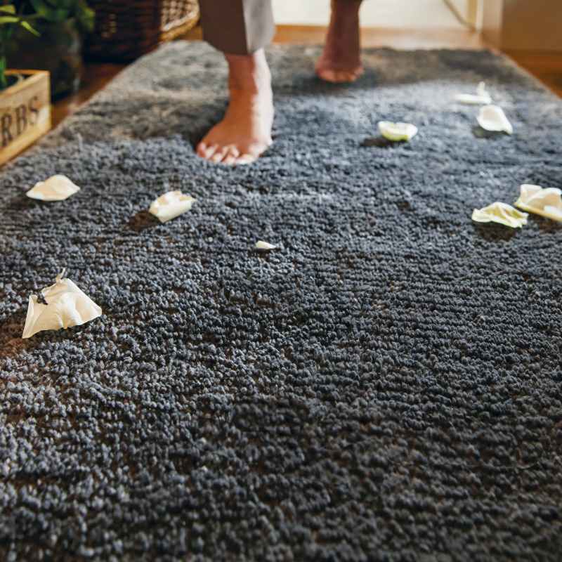 Luxe Tapi Premium Washable Runner Rug in Charcoal Grey