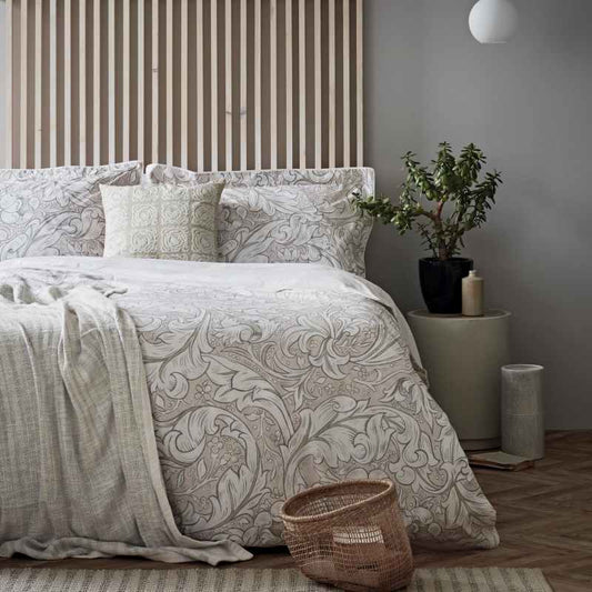 Pure Bachelors Bedding Duvet Cover and Pillowcase By Morris & Co in Sea Pink