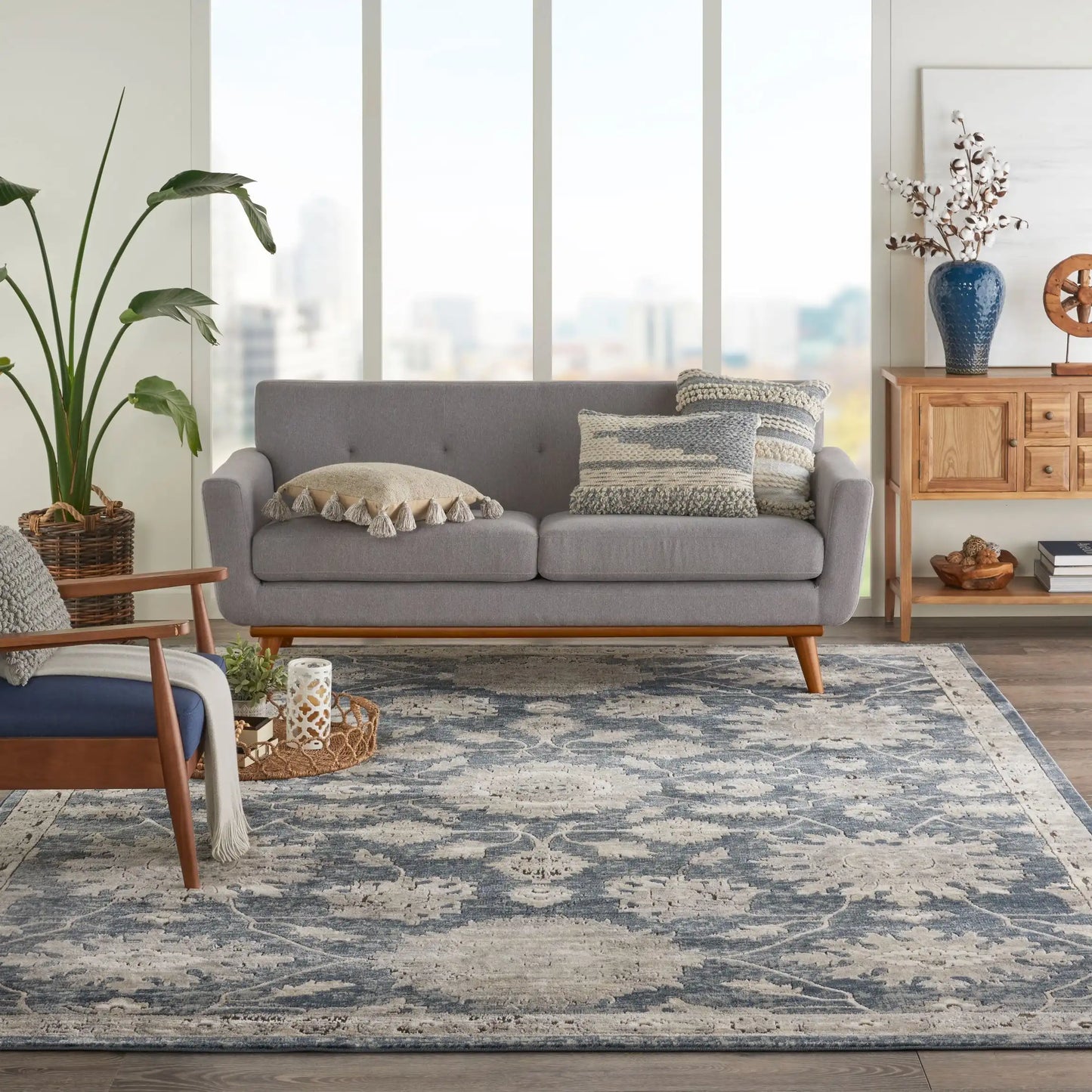 Quarry QUA06 Blue Beige Rug RS