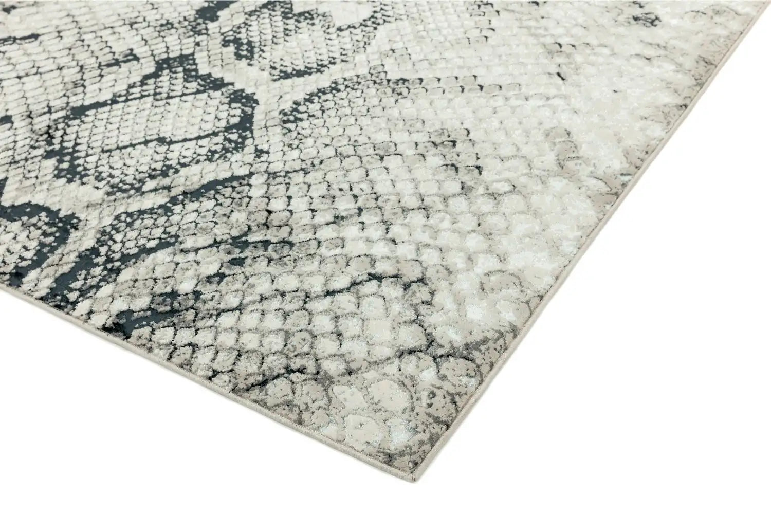Asiatic quantum qu03 snake Grey Living Room Geometric Rug.