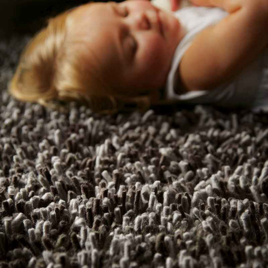 Imperial Shaggy Wool Rugs in Dark Mix
