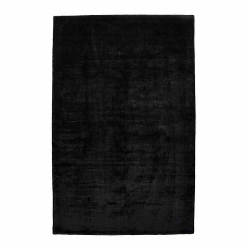 Karma Plain Viscose rugs in Jet Black