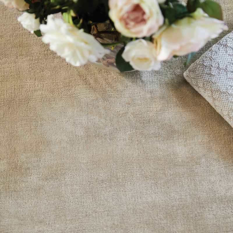 Karma Plain Viscose rugs in Mink