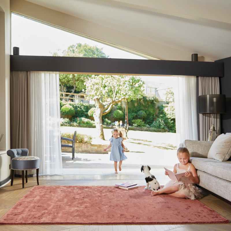 Karma Plain Viscose rugs in Tuscan Rose