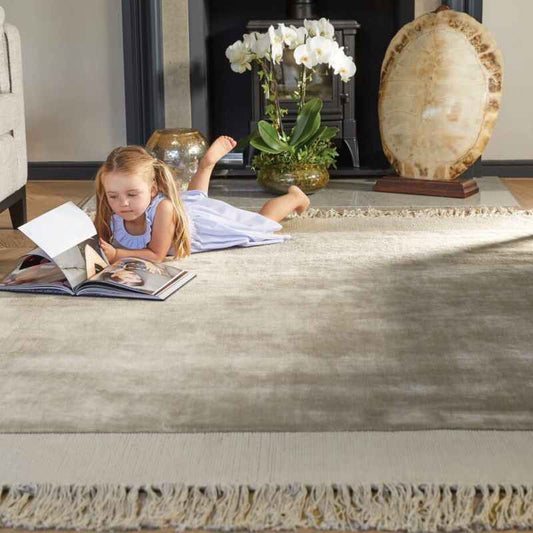 Karma Tassel rugs in Mink