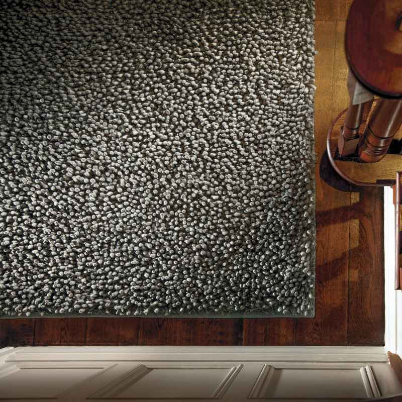 Maine Shaggy Wool Rugs in Dove Grey