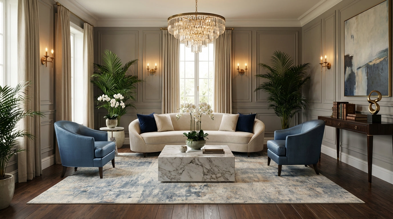 Rustic Textures RUS05 Beige Grey Rug RS