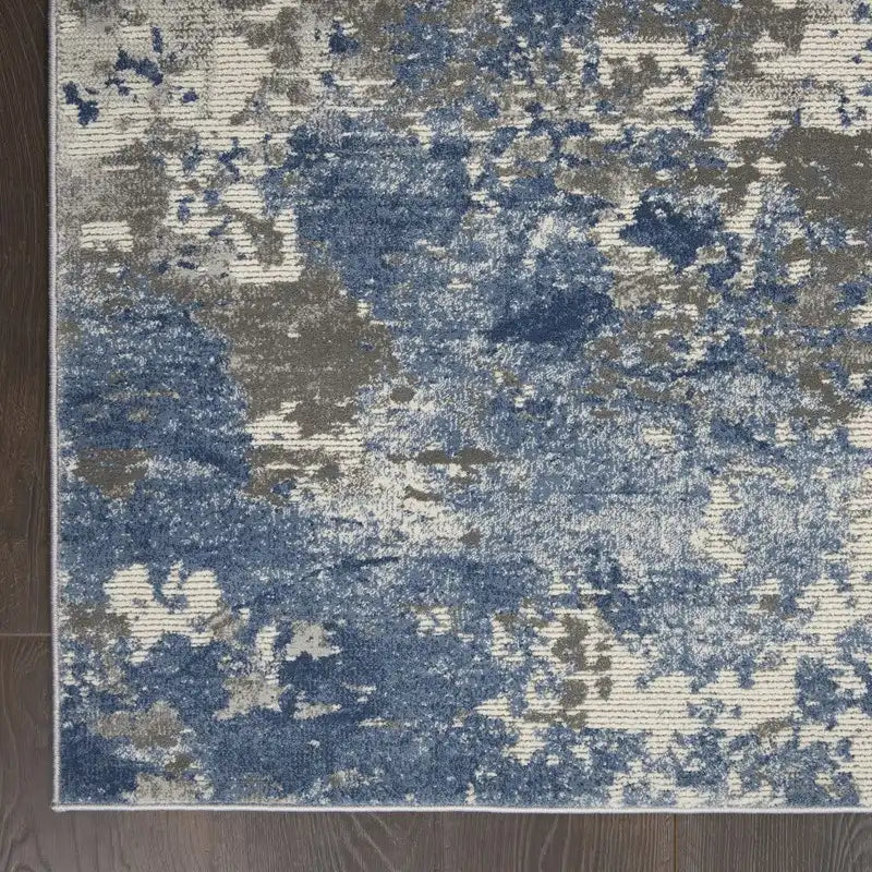 Rustic Textures RUS08 Grey Blue Rug RS