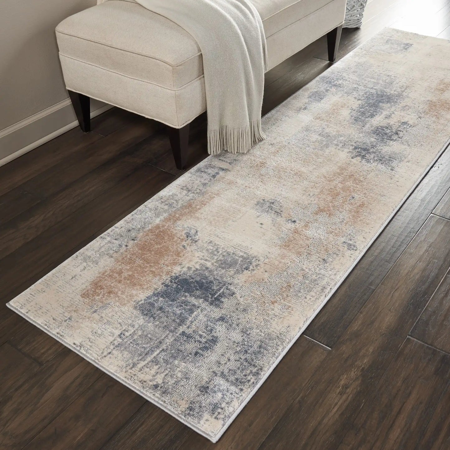 Rustic Textures RUS02 Beige Grey Rug RS