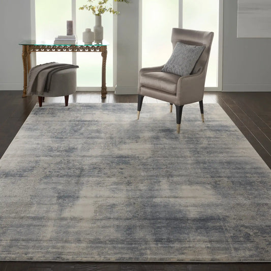 Rustic Textures RUS02 Blue Ivory Rug RS