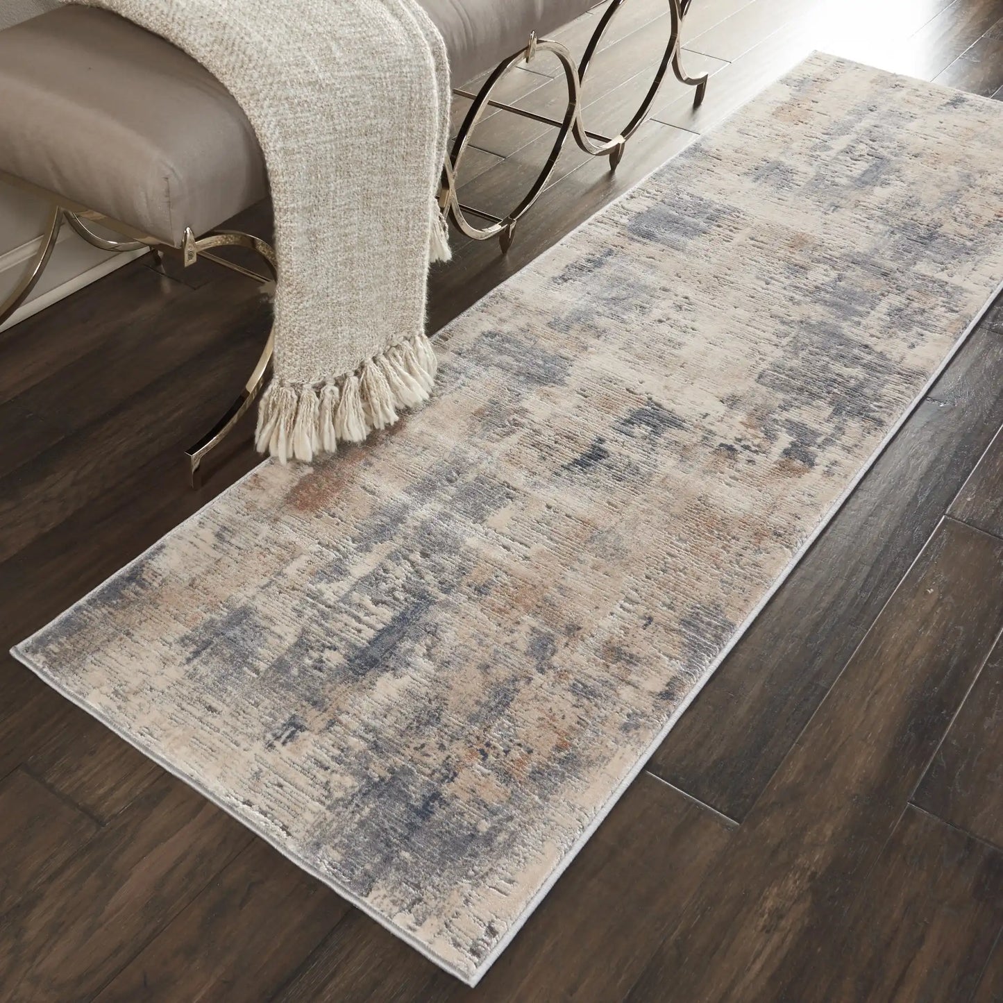 Rustic Textures RUS05 Beige Grey Rug RS