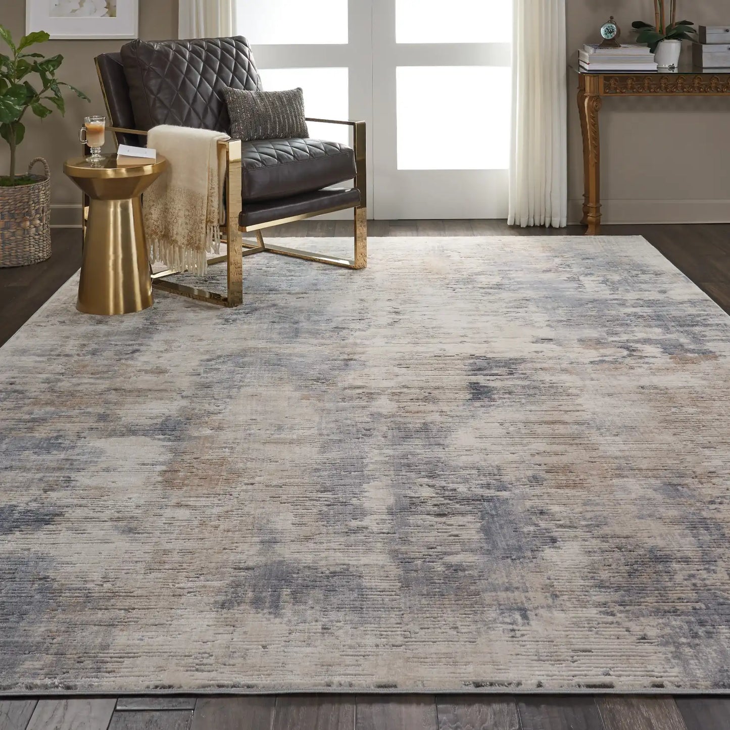 Rustic Textures RUS05 Beige Grey Rug RS