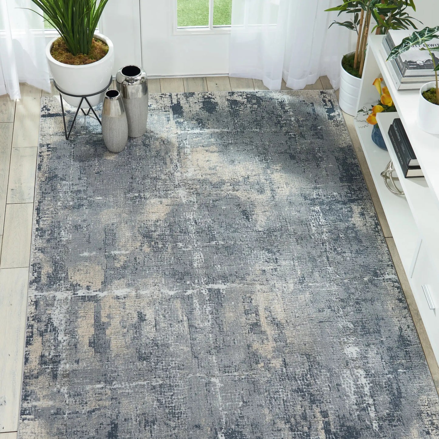 Rustic Textures RUS06 Grey Beige Rug RS