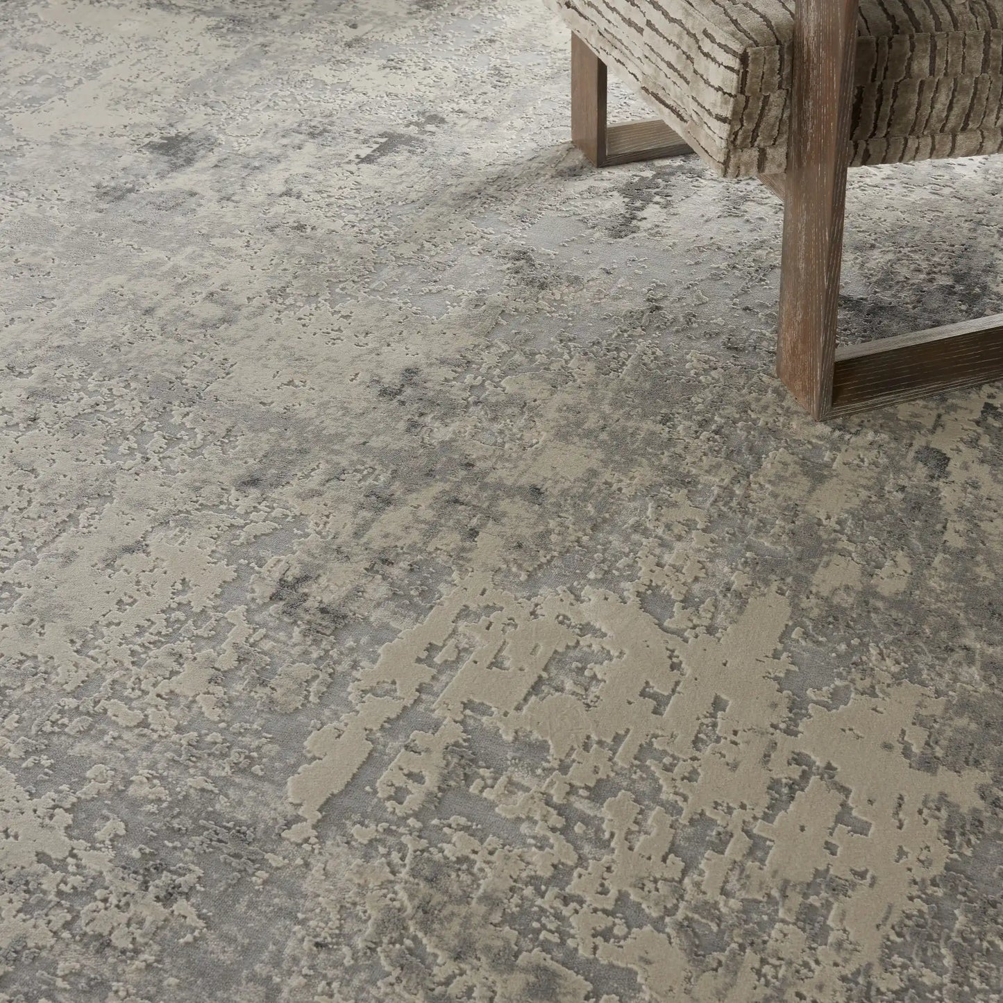 Rustic Textures RUS07 Grey Beige Rug RS