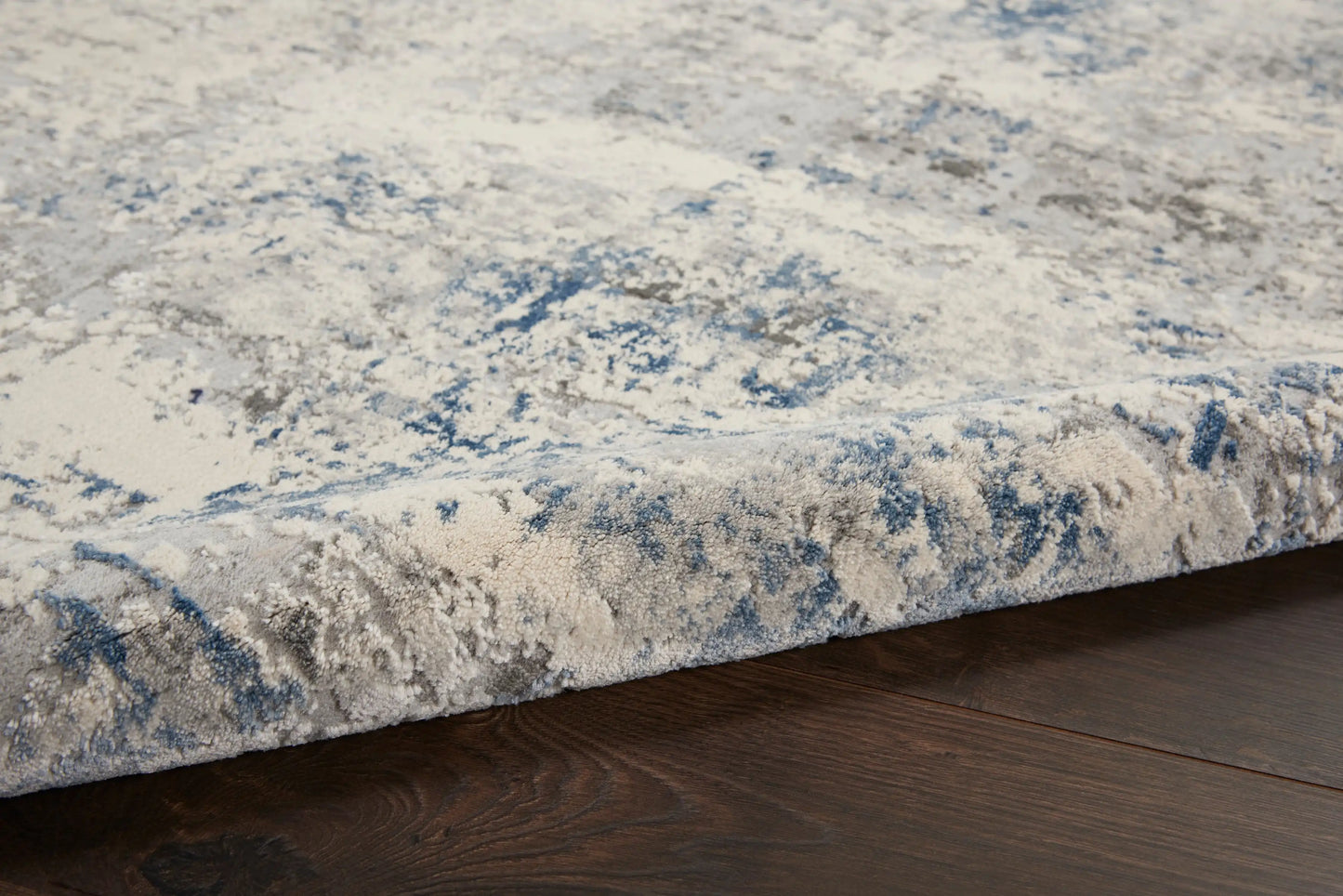 Rustic Textures RUS07 Ivory Grey Blue Rug RS