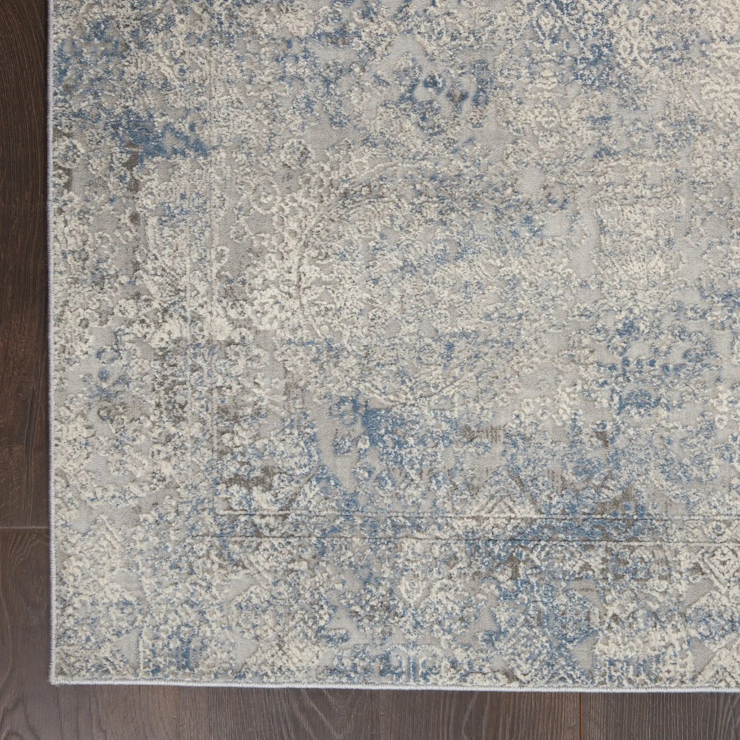 Rustic Textures RUS09 Ivory Light Blue Rug RS