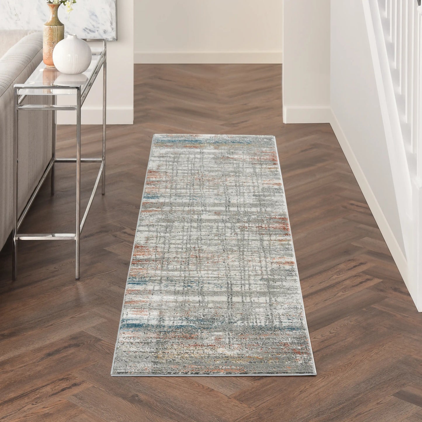 Rustic Textures RUS12 Grey Multi Rug RS
