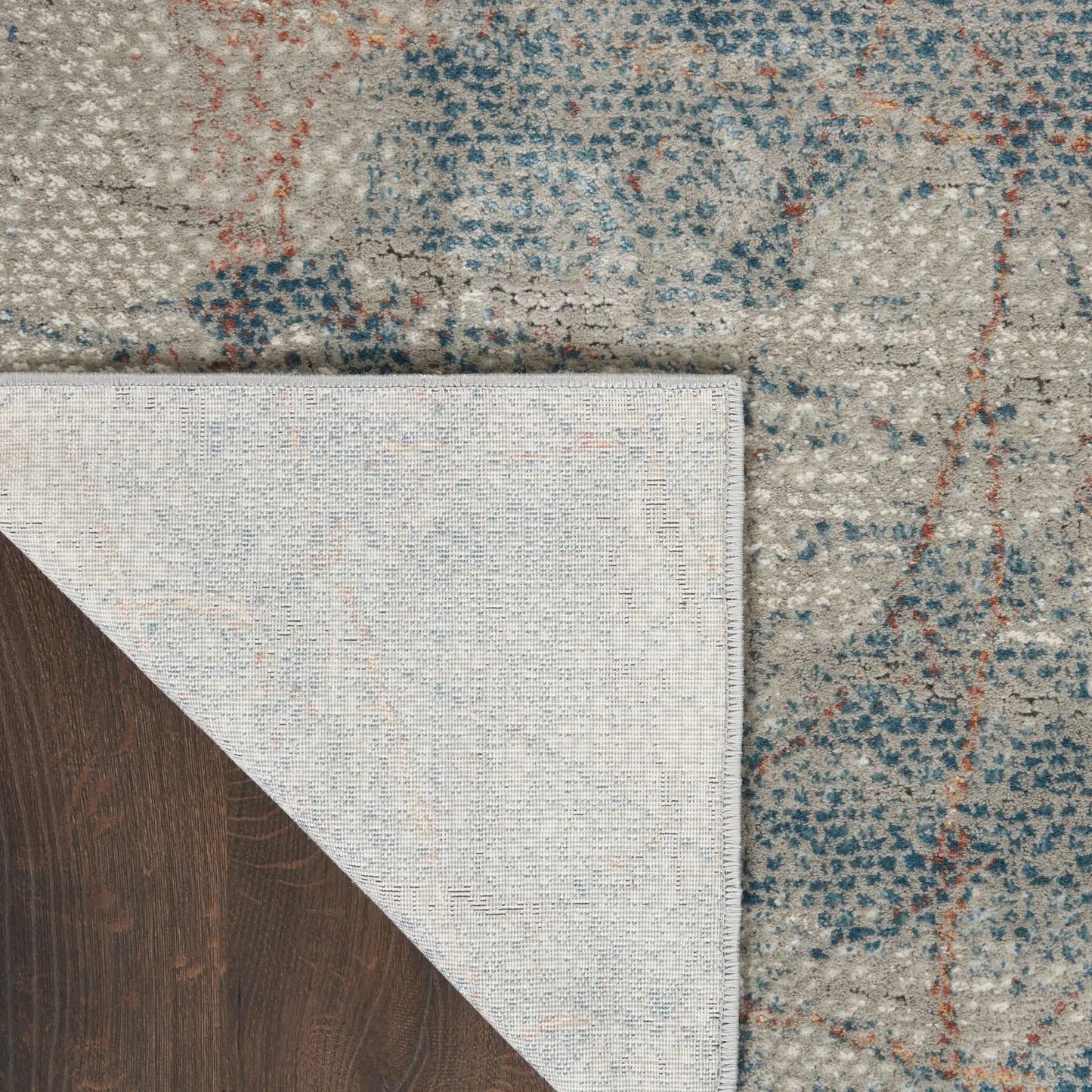 Rustic Textures RUS15 Light Grey Blue Rug RS