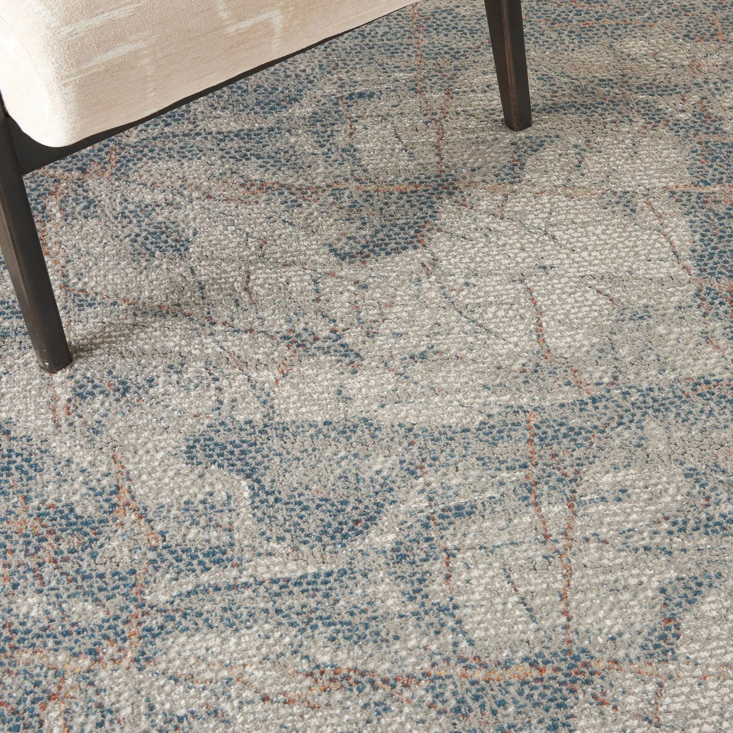 Rustic Textures RUS15 Light Grey Blue Rug RS