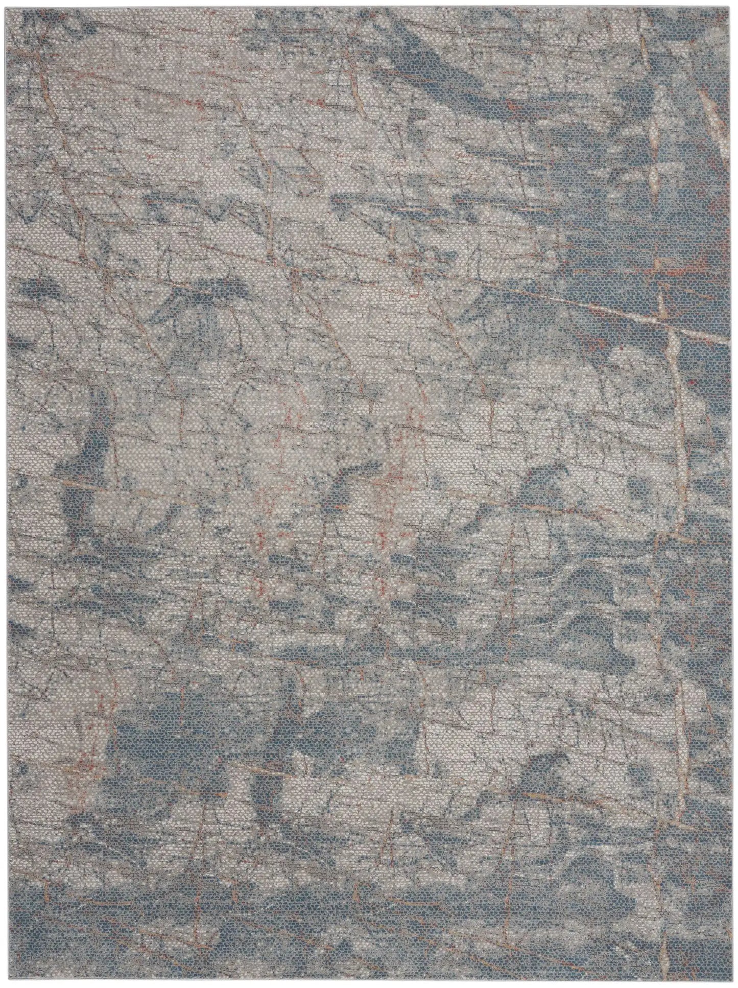 Rustic Textures RUS15 Light Grey Blue Rug RS