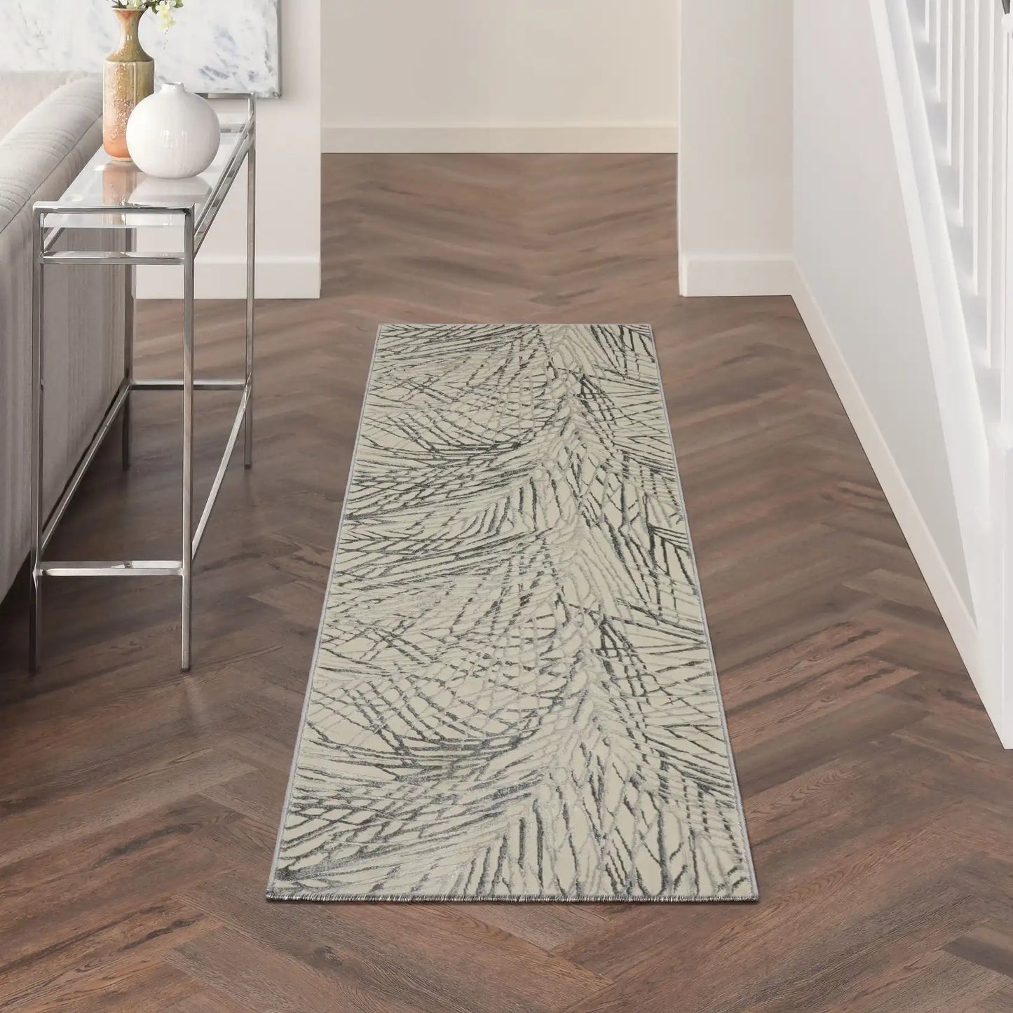 Rustic Textures RUS17 Ivory Grey Rug RS