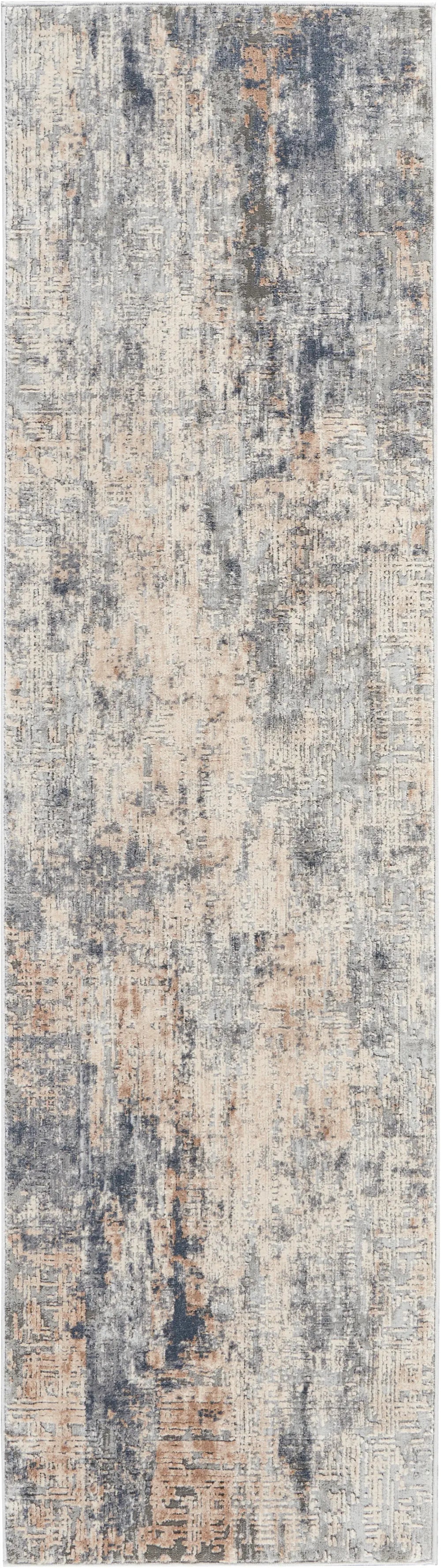 Rustic Textures RUS01 Grey Beige Rug RS