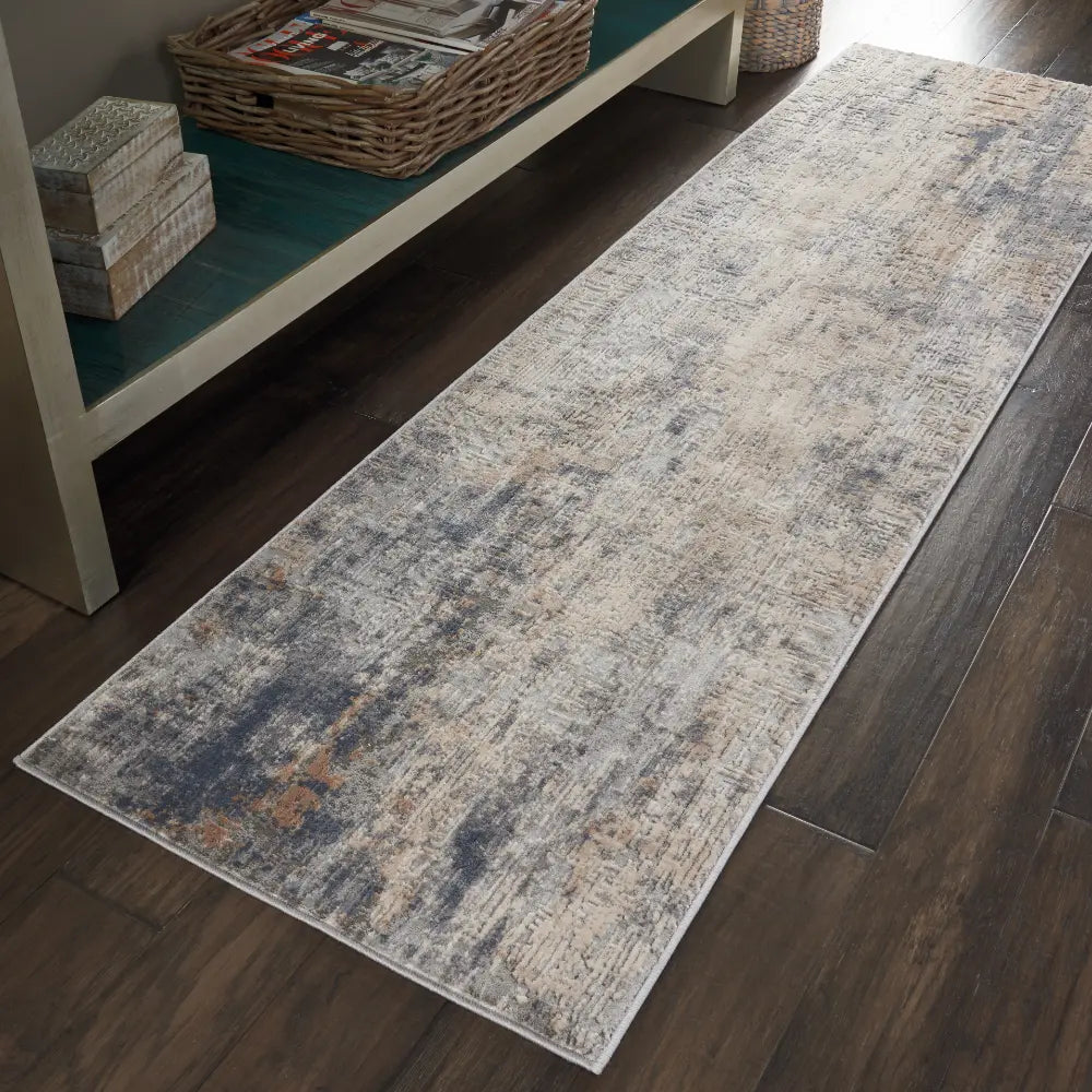 Rustic Textures RUS01 Grey Beige Rug RS