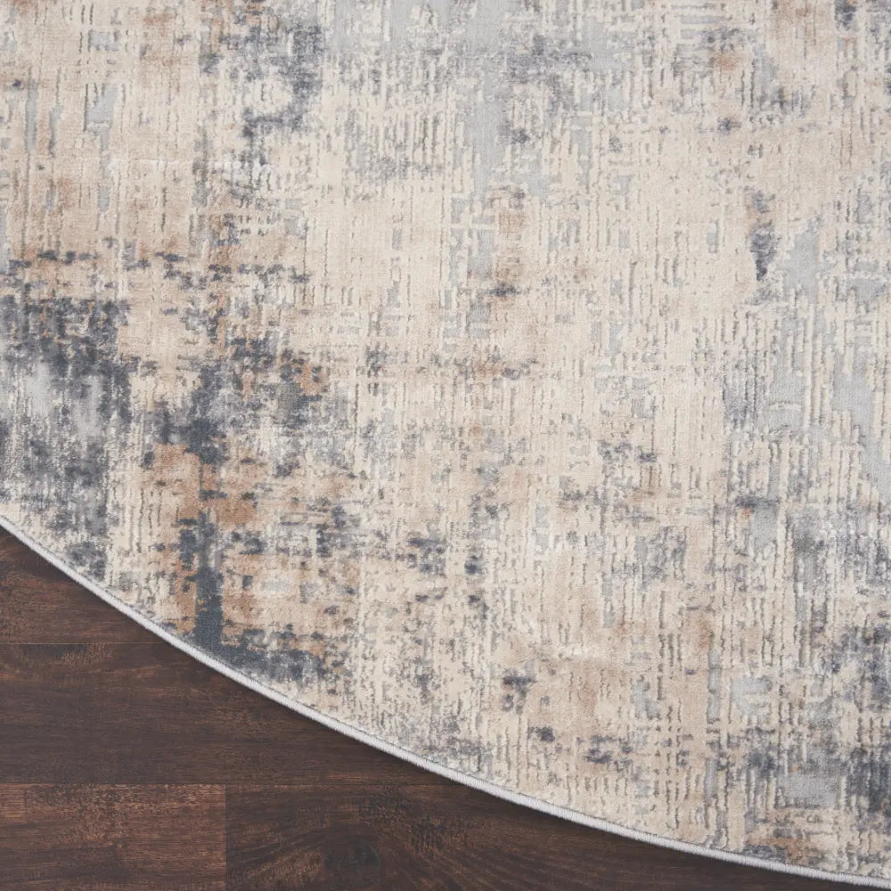 Rustic Textures RUS01 Grey Beige Rug RS