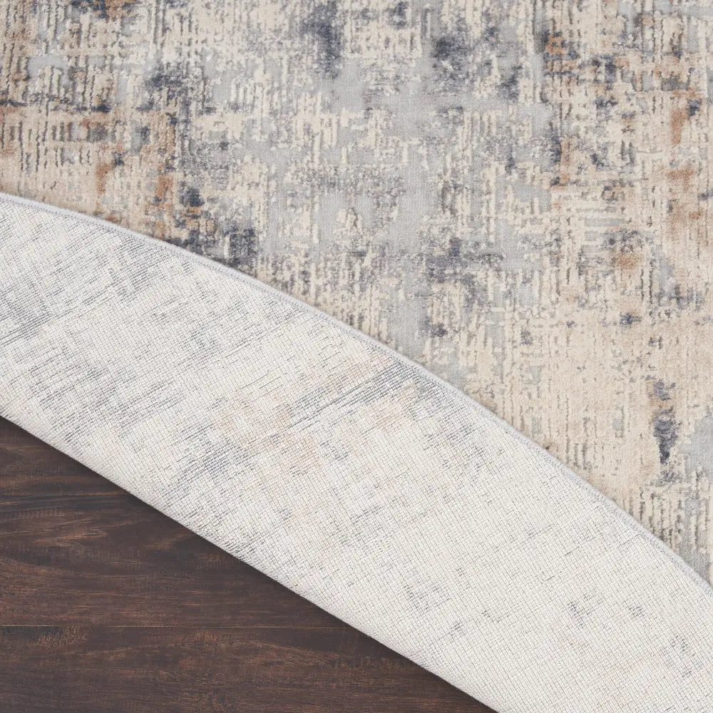 Rustic Textures RUS01 Grey Beige Rug RS