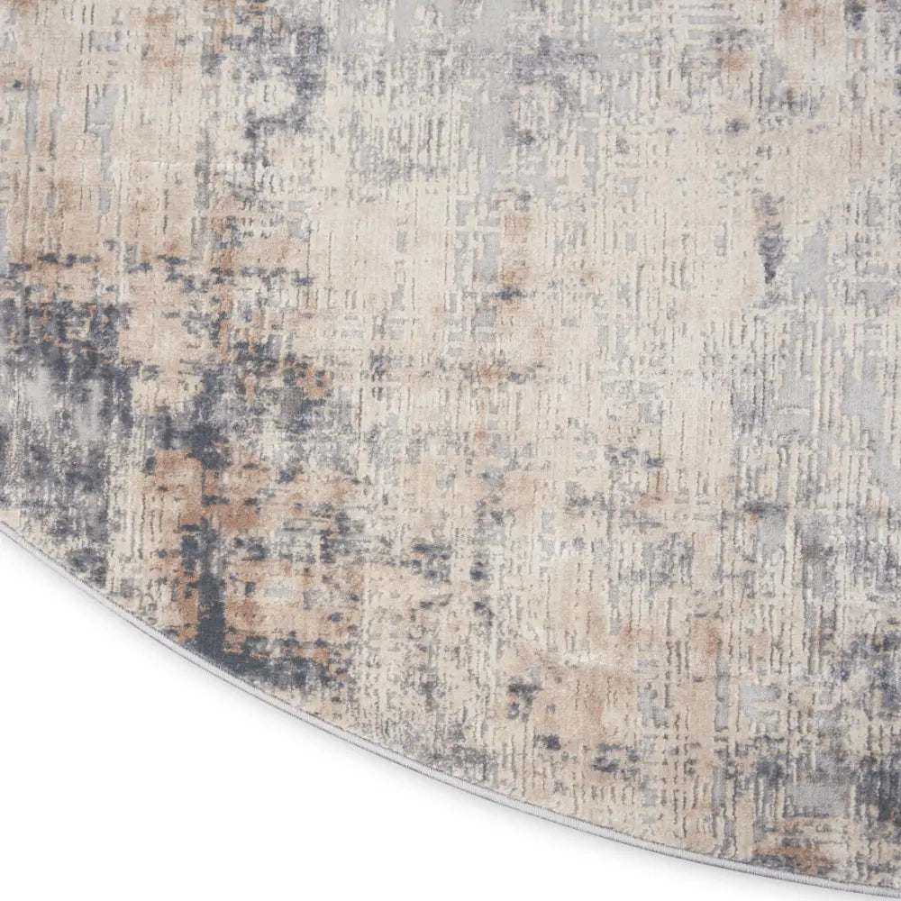 Rustic Textures RUS01 Grey Beige Rug RS