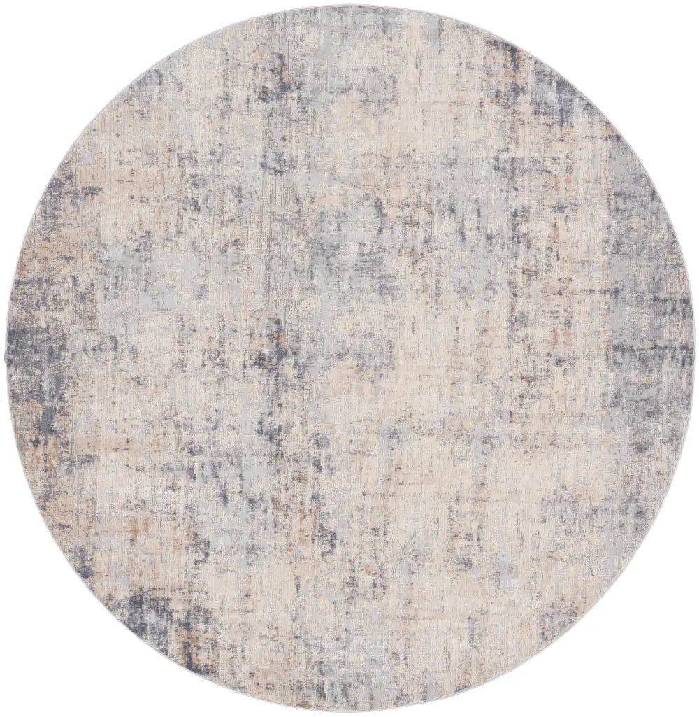 Rustic Textures RUS01 Grey Beige Rug RS