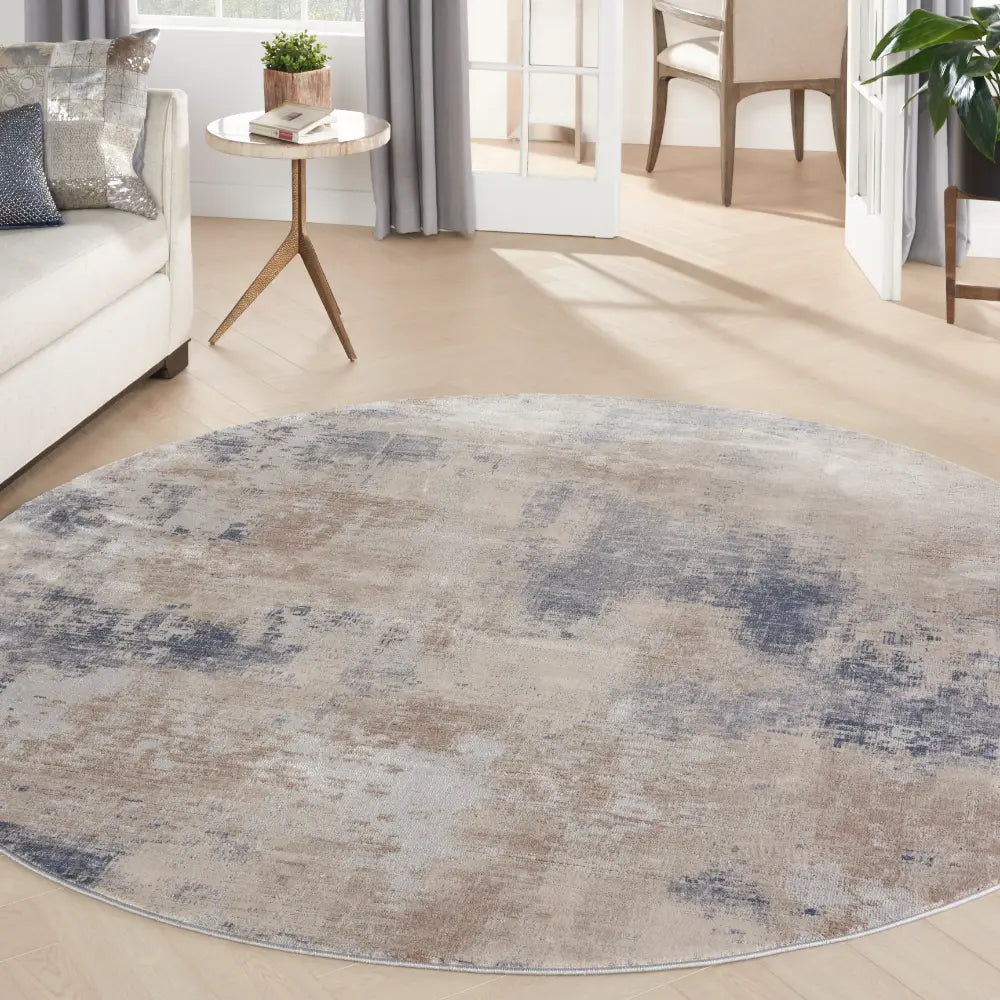 Rustic Textures RUS02 Beige Grey Rug RS