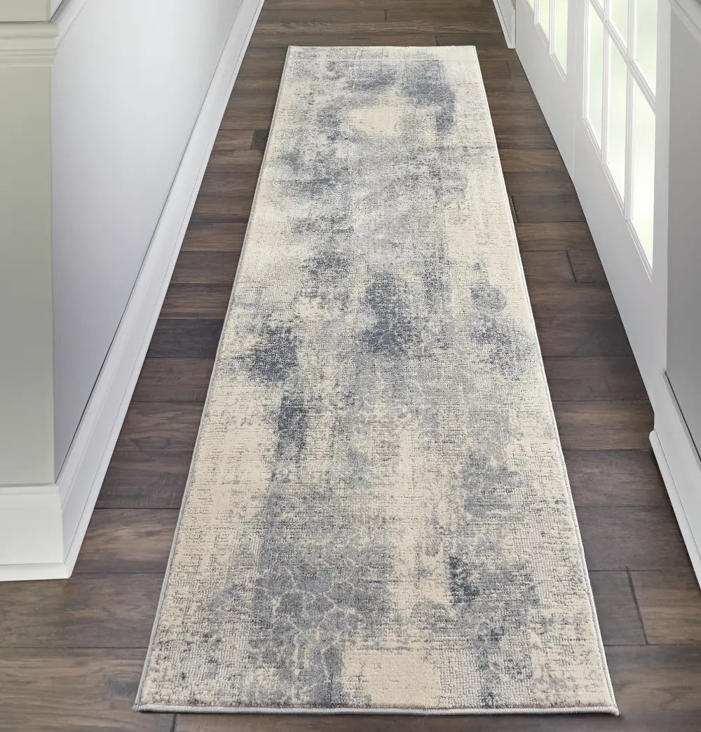 Rustic Textures RUS02 Blue Ivory Rug RS